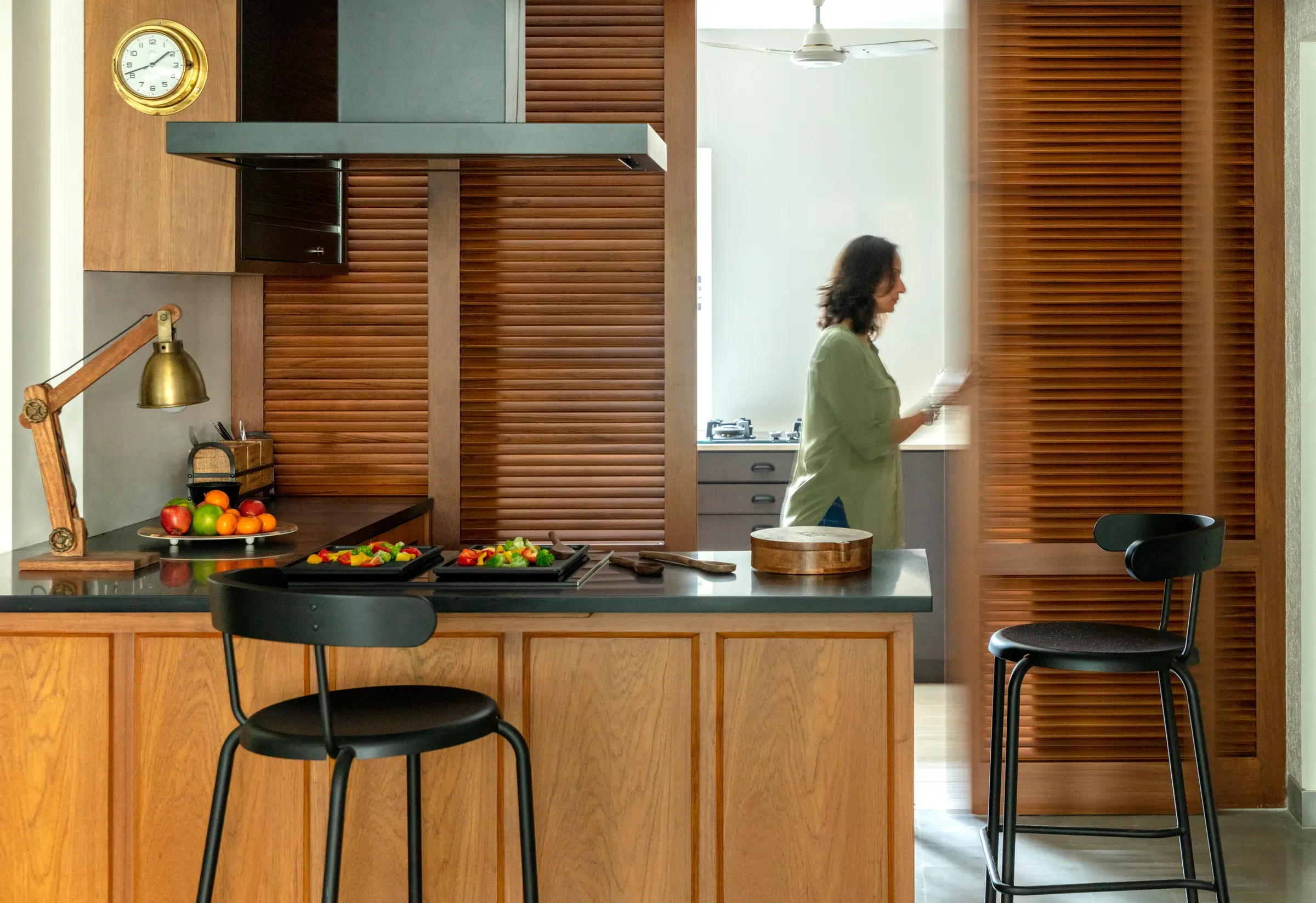 The half-open kitchen at The Deep Dive