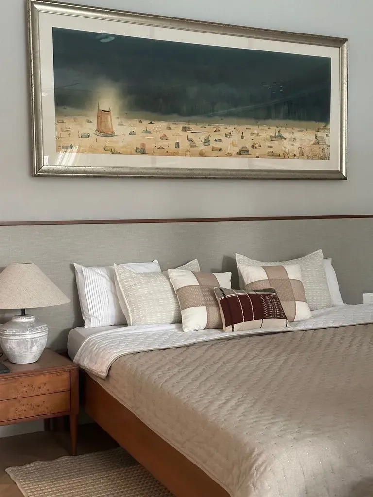 A bedroom at the Delhi farmhouse