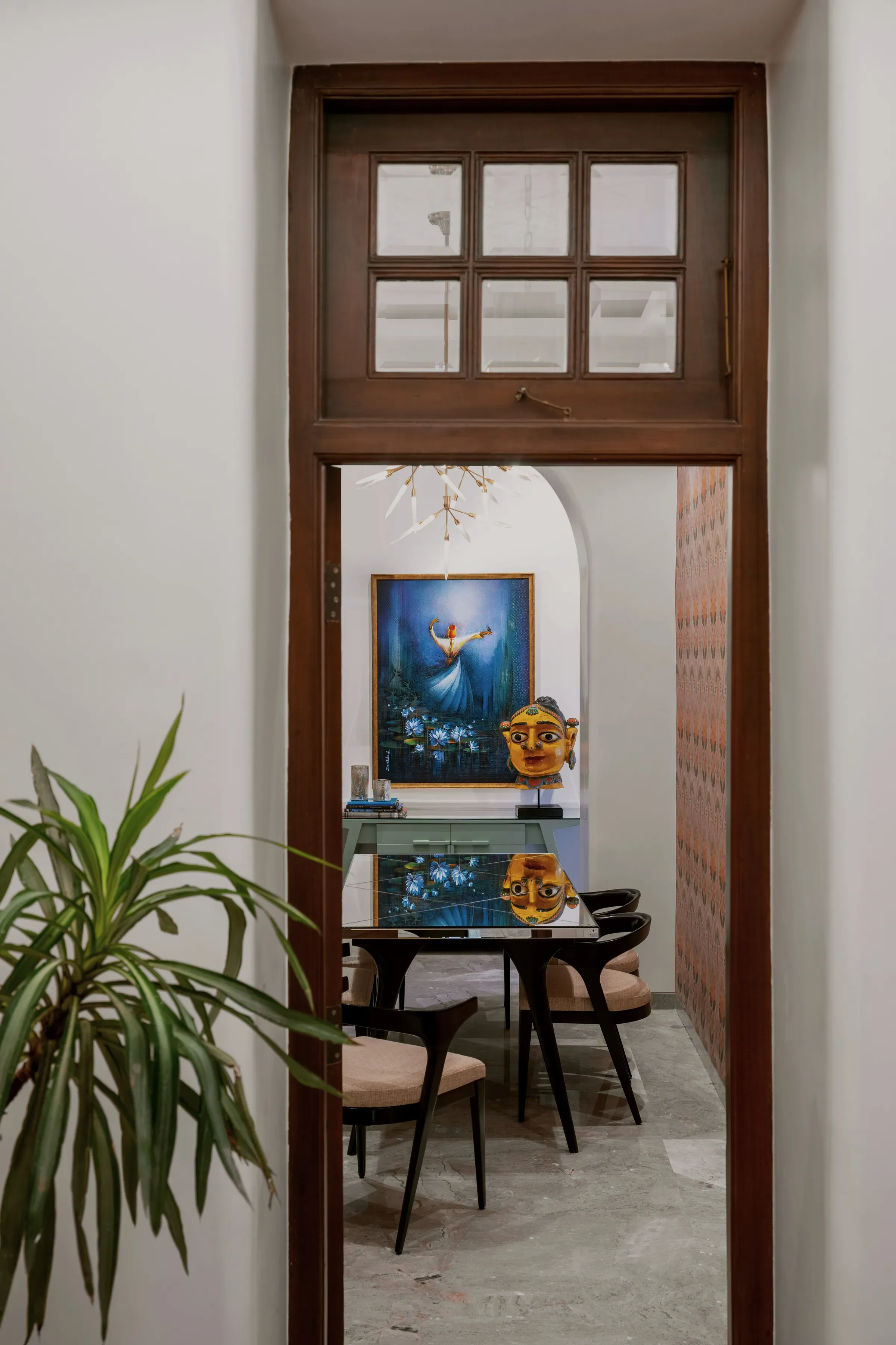 Through the doorway to the dining room at Nook Home